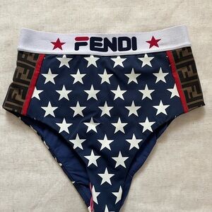NWT Fendi X Fila Americana monogram bikini bottom.